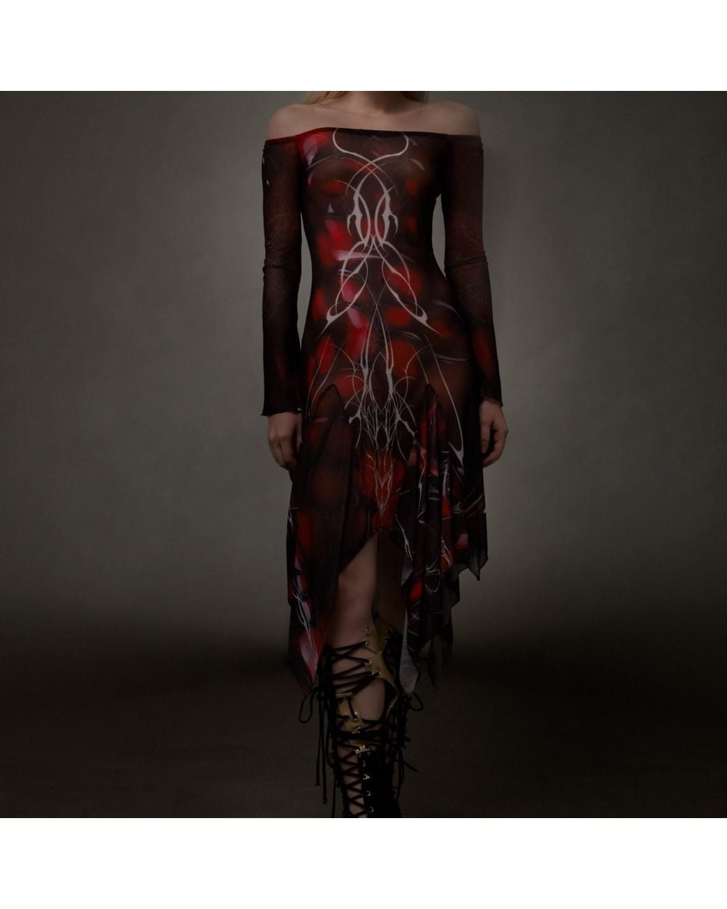 Paloma Lira Red Blood Tattoo Dress