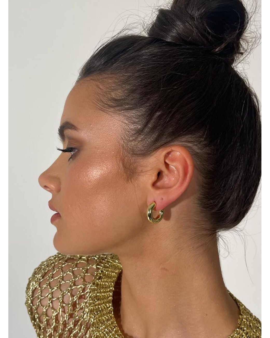 Crystals and Co Metallic Medium Chunky Hoops