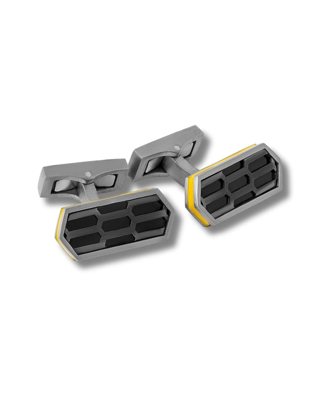 Tateossian Multicolor Automobili Lamborghini Hex Rettangolo Cufflinks for men