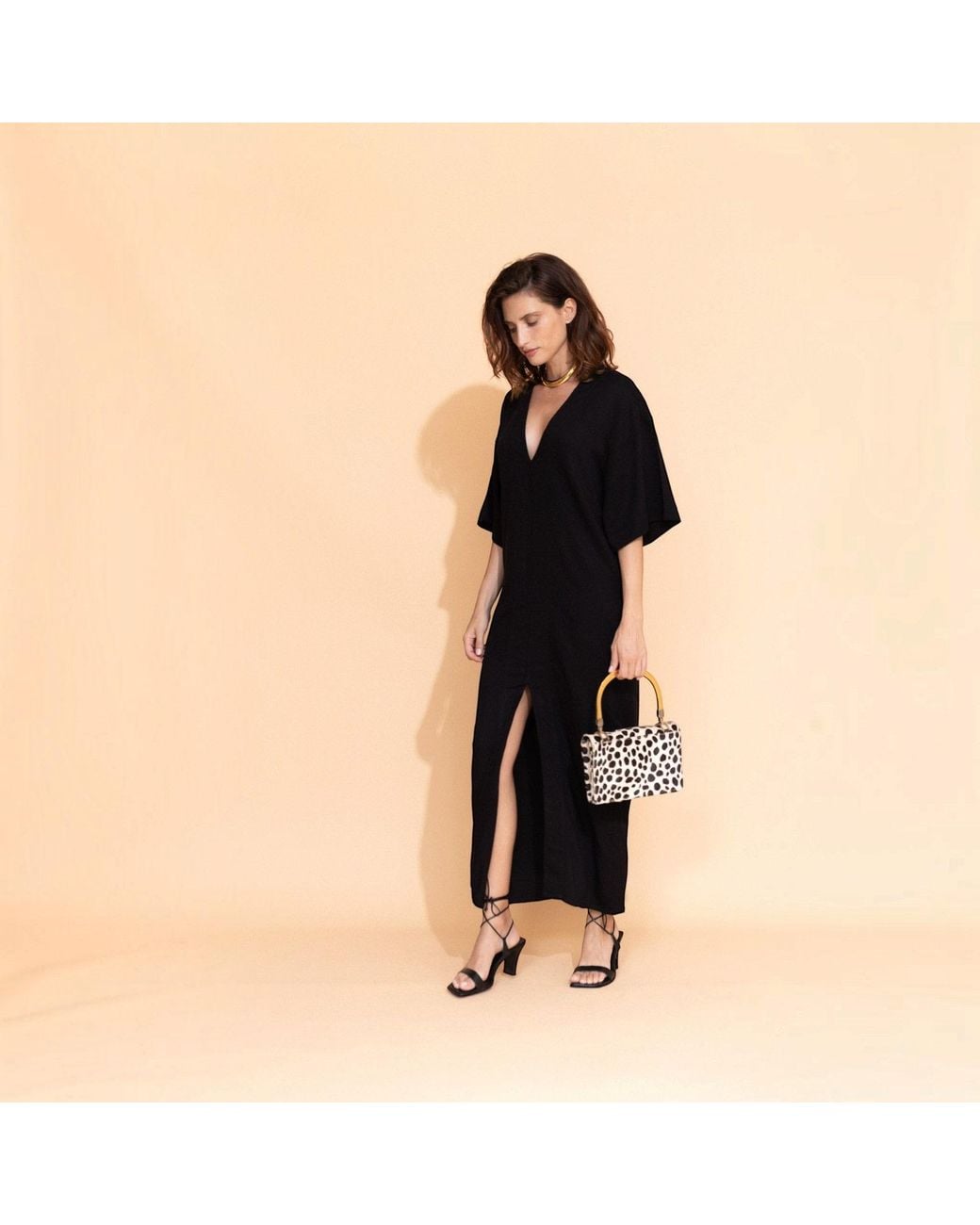 Casa Lélé Black The Lana Kaftan Dress