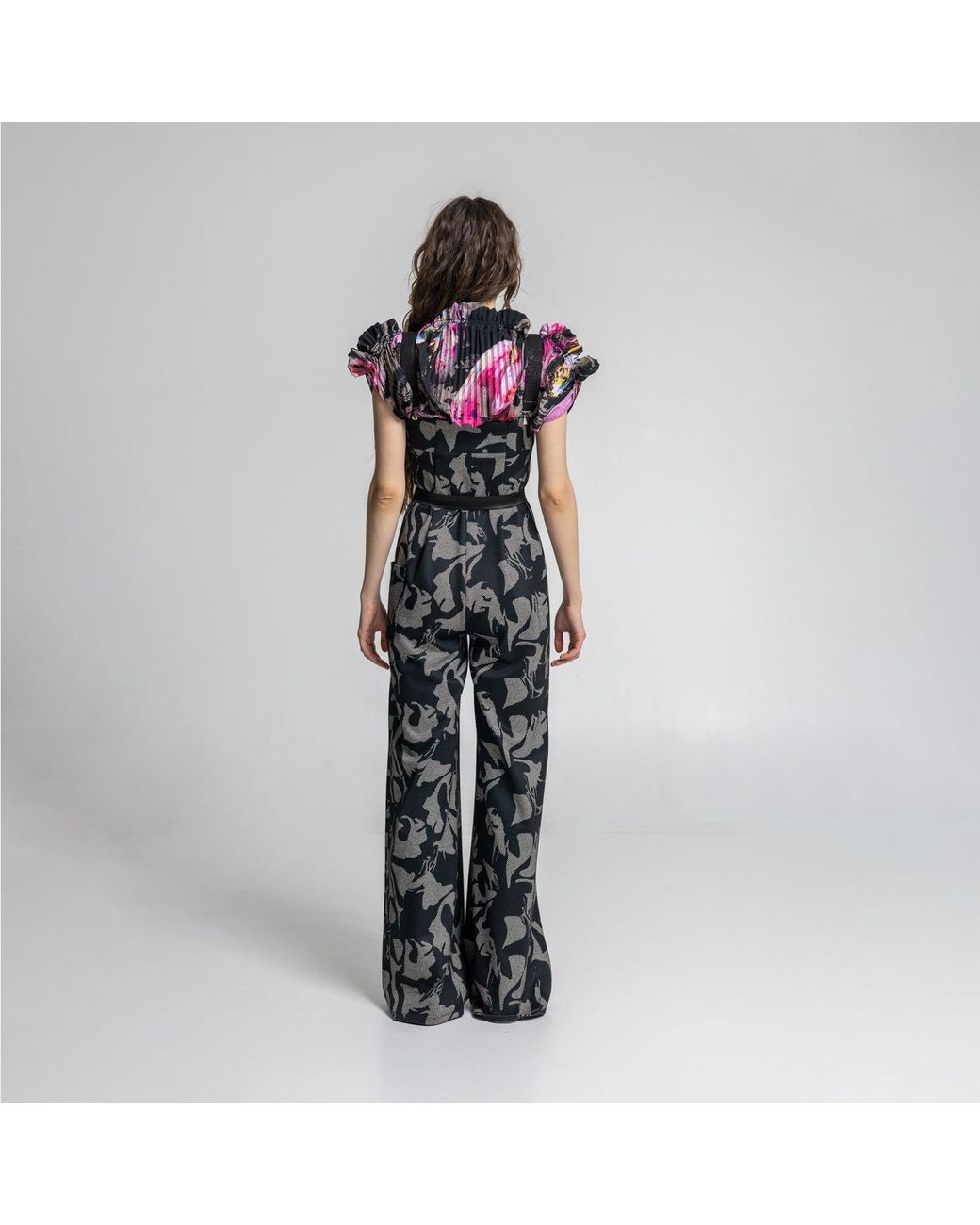 ARTISTA Black Tracey Zipped Shoulder Strap Jumpsuit