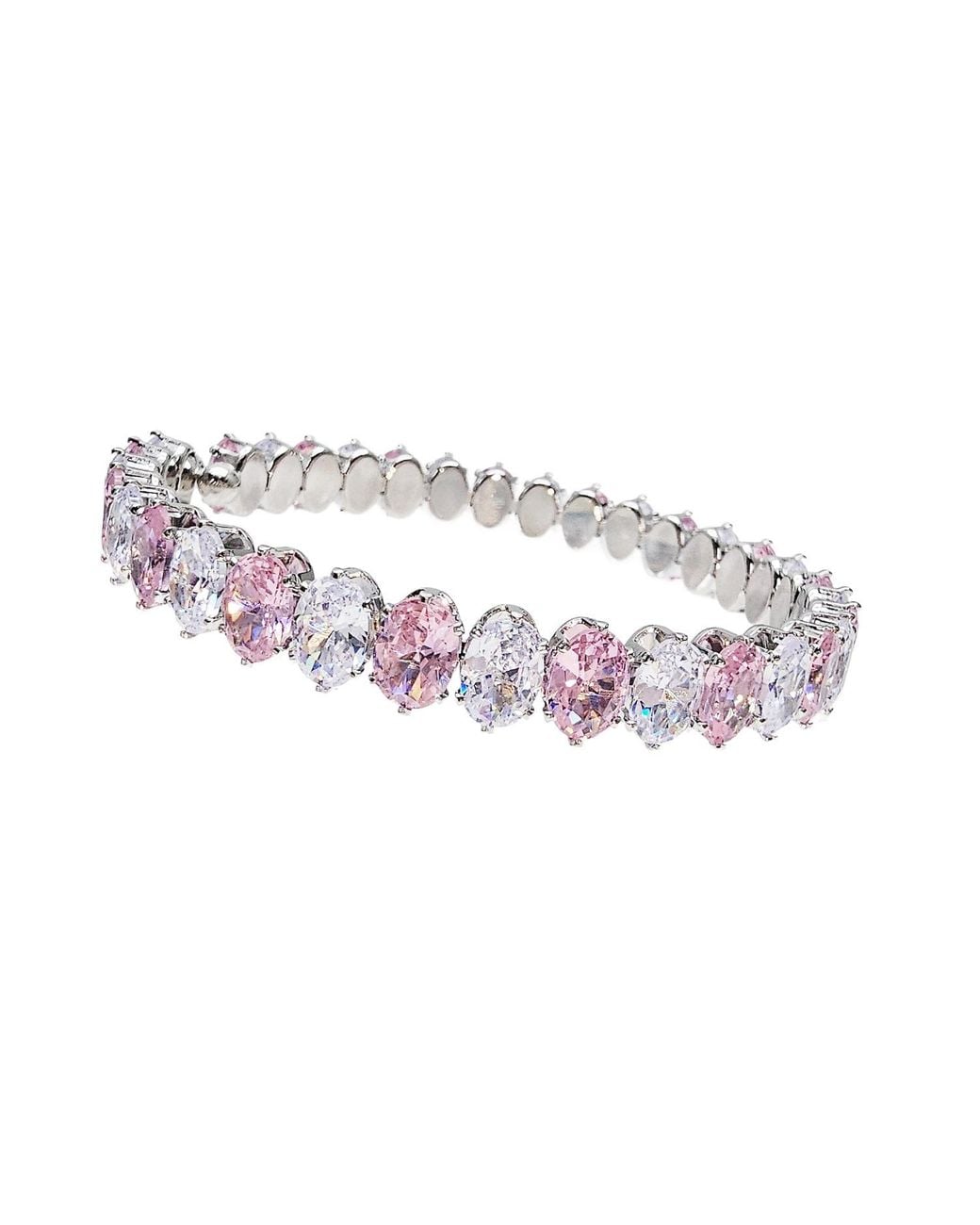Farra Pink And Zircon Stone Tennis Bracelet