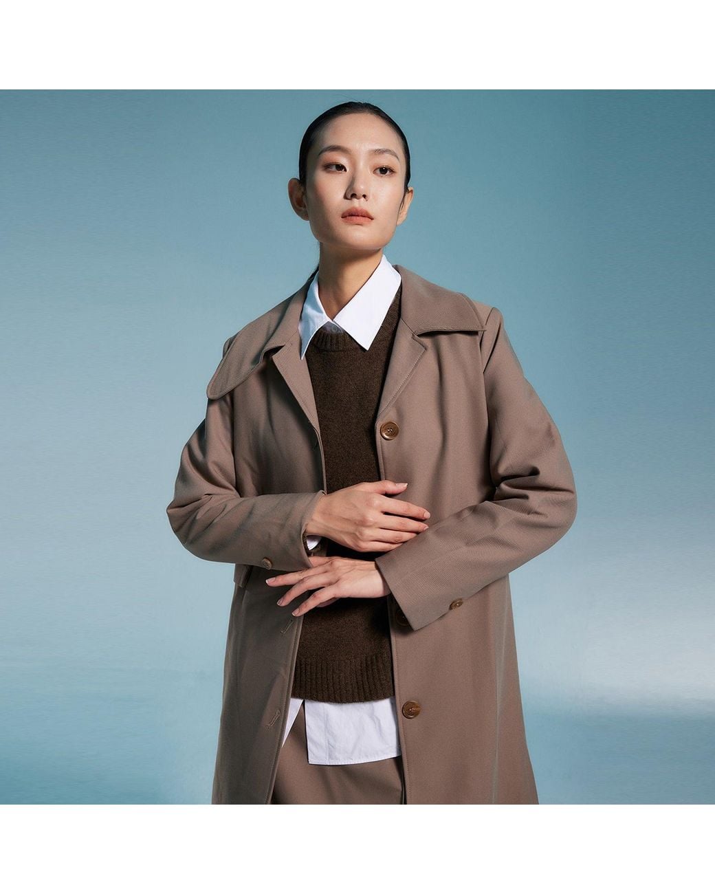Smart and Joy Natural Minimalist City Coat