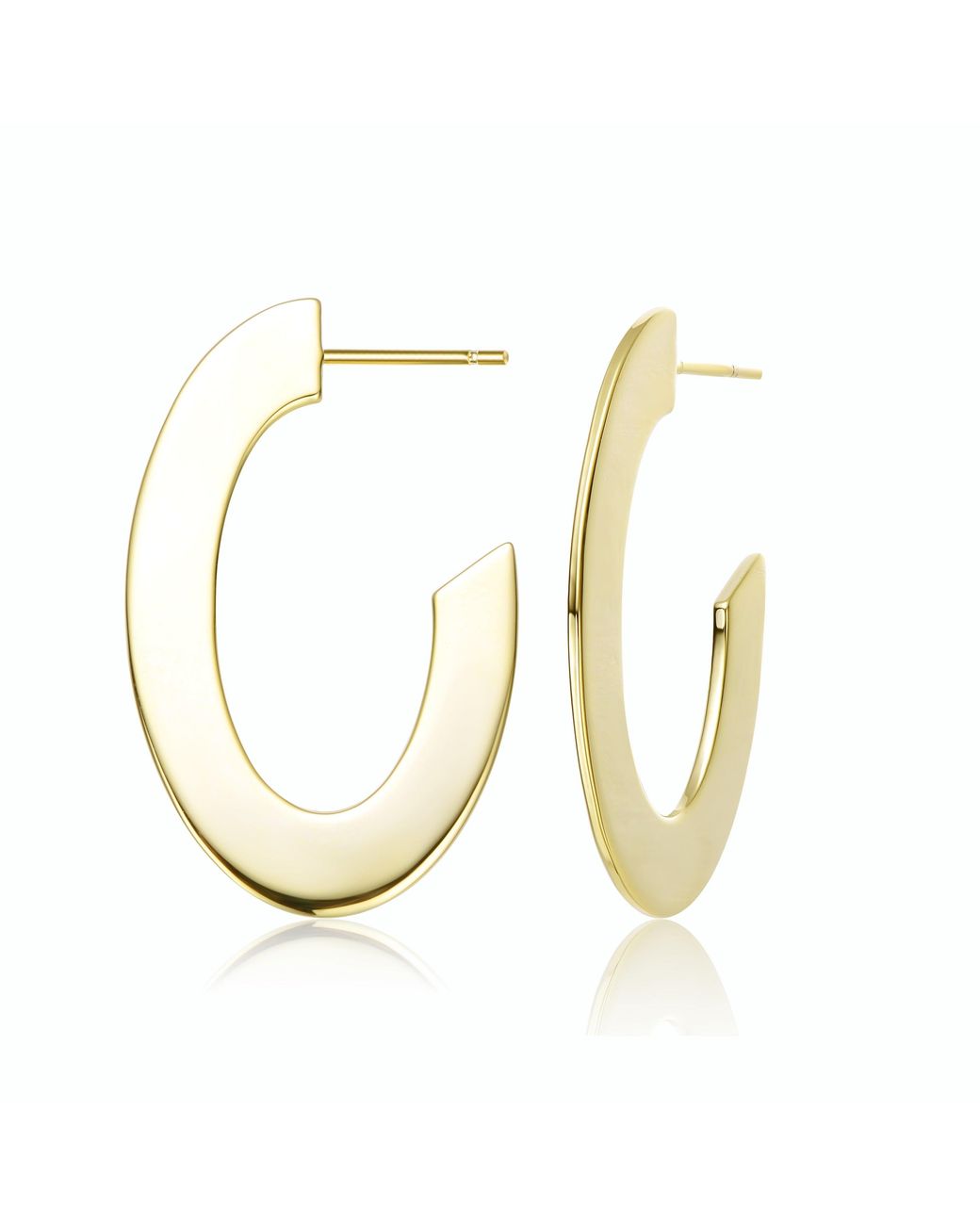 Genevive Jewelry Metallic Rachel Glauber Colored Open Disc Hoop Earrings