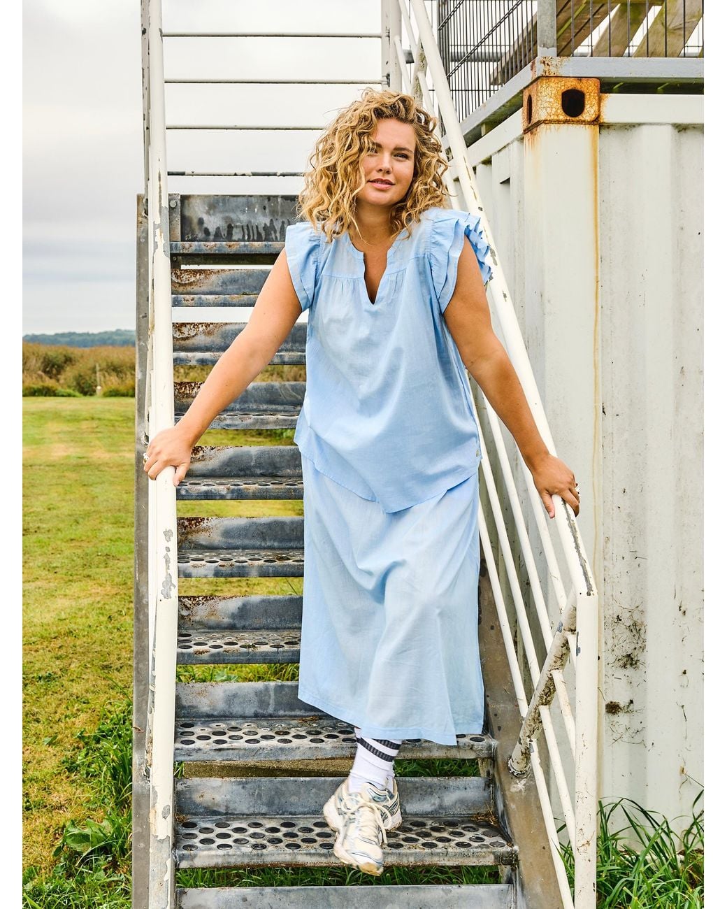 Zoe Blue Cloe Top