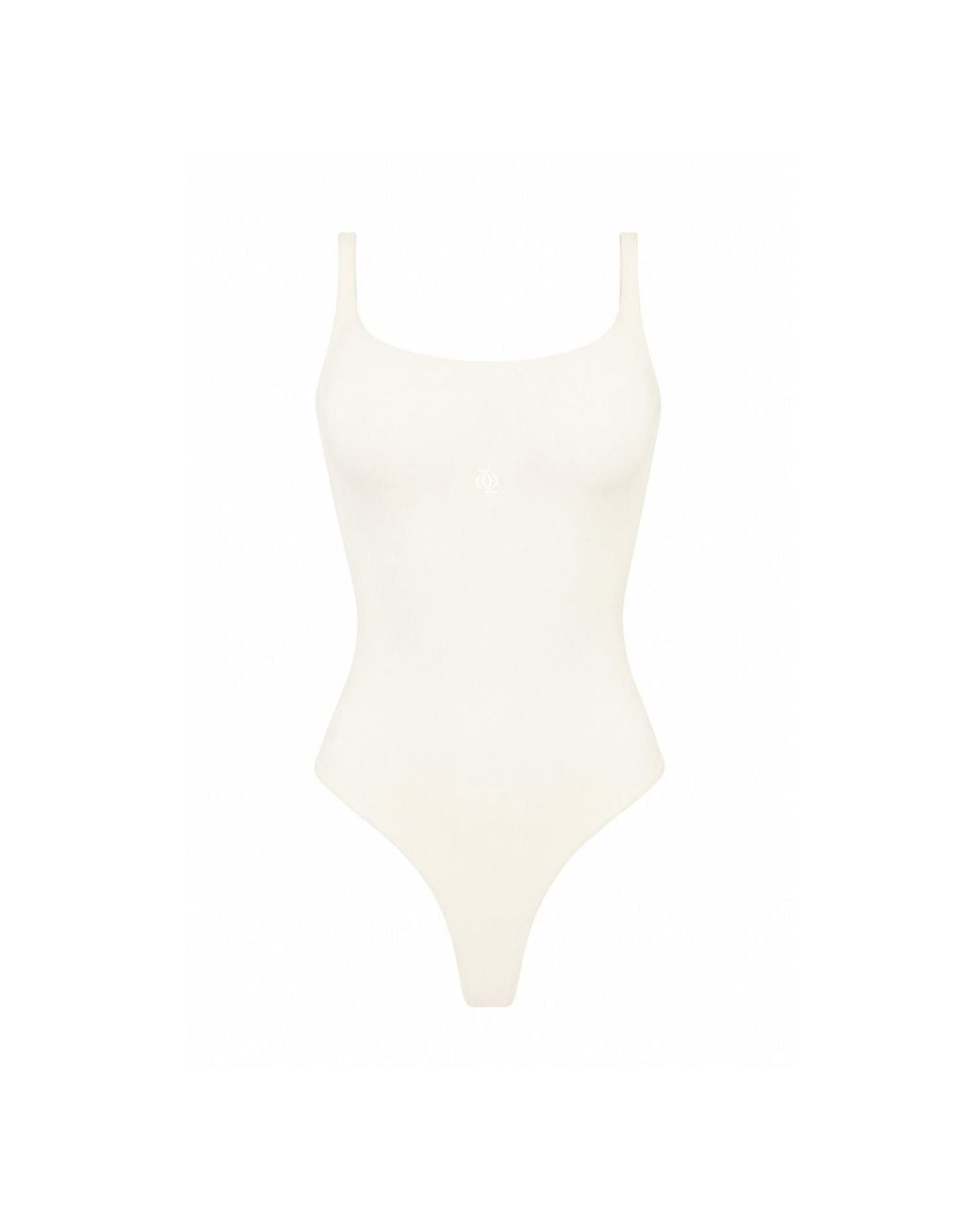 Second Skin Solution White Second Skin Square-Neck Bodysuit Vanilla