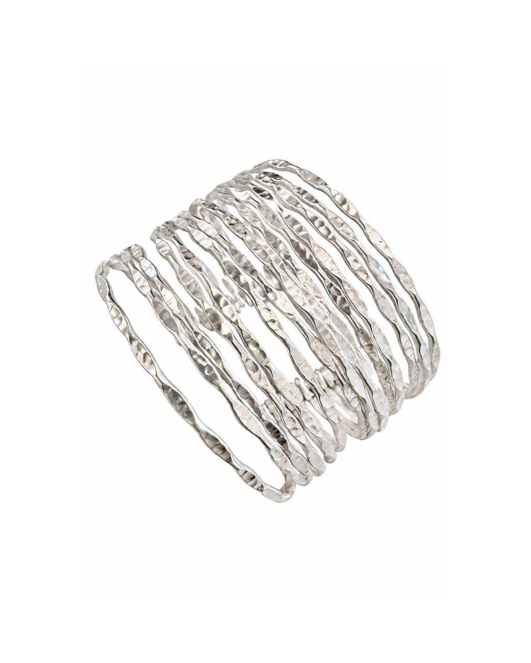 Rare Matters Jewelry Metallic Hammered Wire Cuff Bracelet