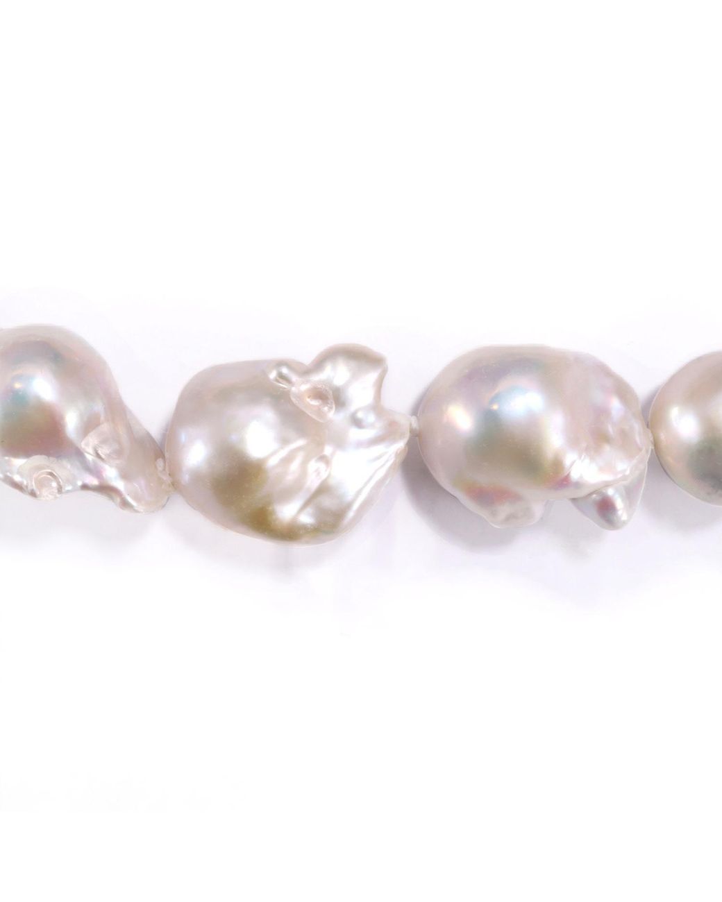 Mineralgems•Studio Metallic Giant Baroque Pearl Necklace