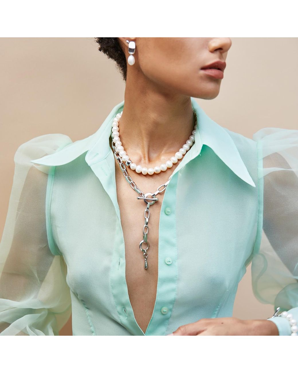 Biko Jewellery Metallic Convertible Chainlink Lariat