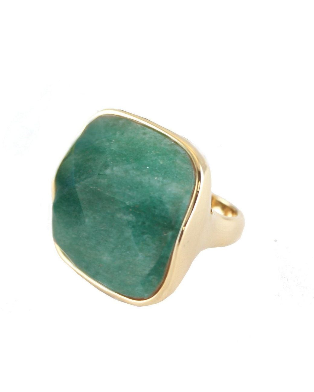 Marcia Moran Green Bre Square Cocktail Ring