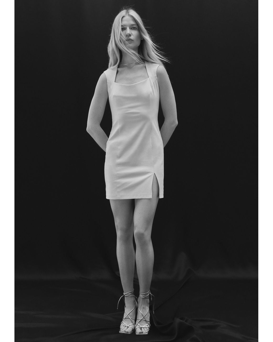 HER CIPHER White Neutrals Essential Mini Dress