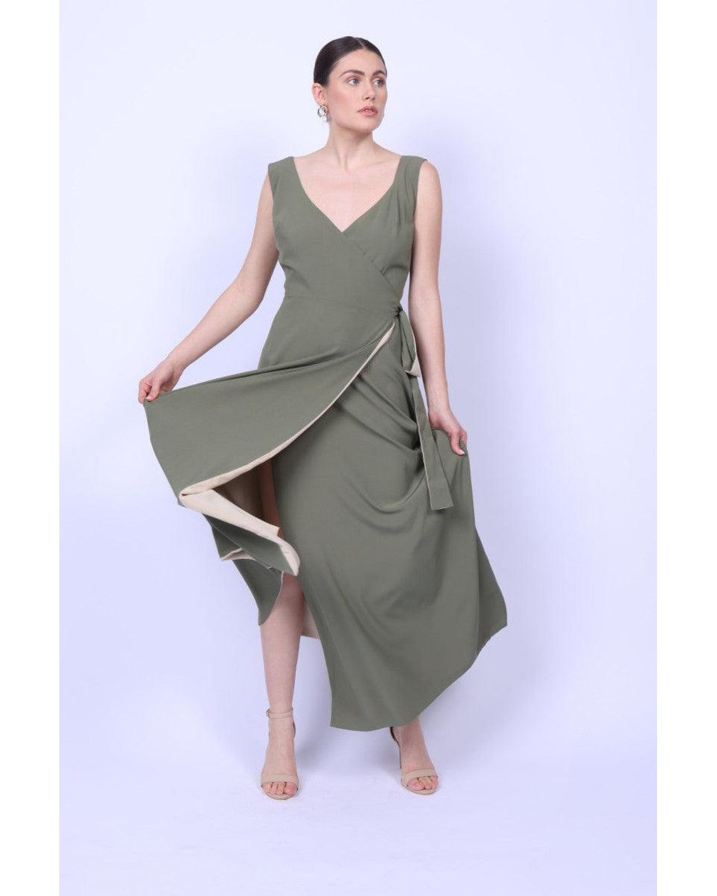 Mary Dickow Green Neutrals Malaika Dress