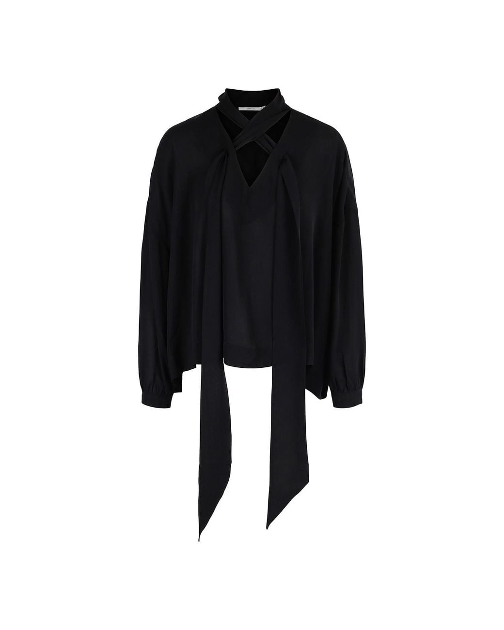 tirillm Black Sadie Silk Blouse