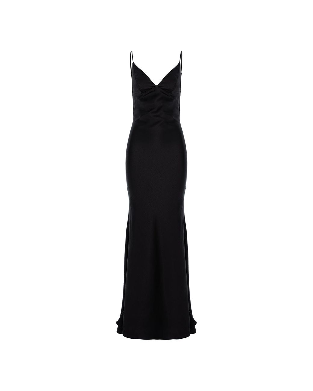 ROSERRY Como Satin Maxi Dress in Black | Lyst