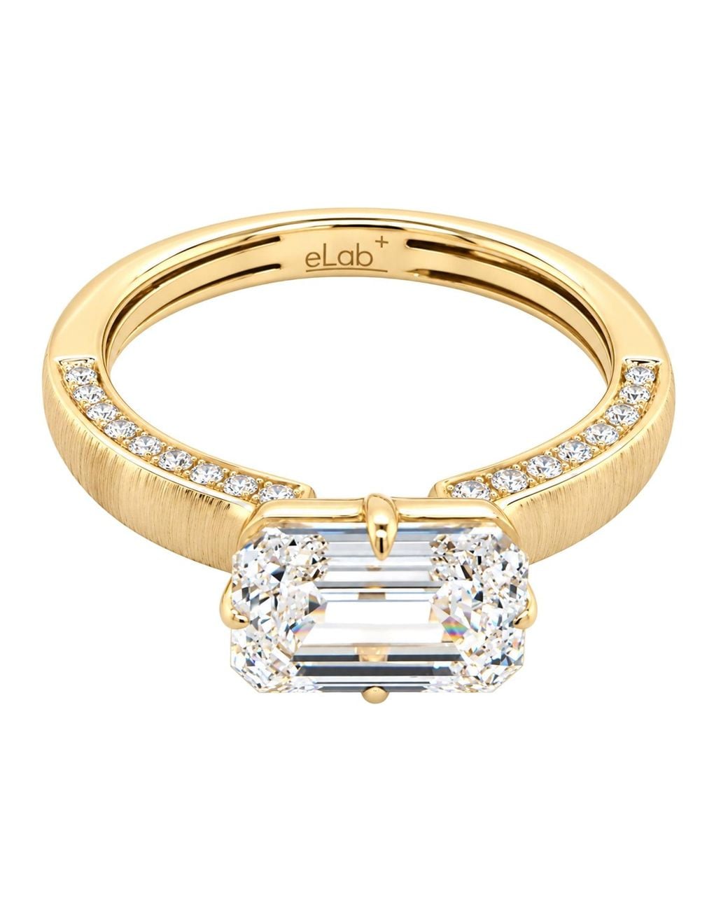 Artisan Metallic 14K Lab Grown Emerald Cut Diamond Statement Ring