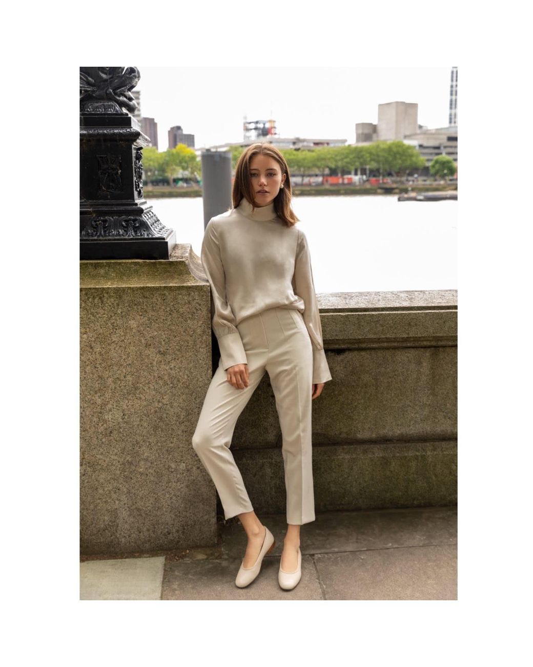 Fursho Natural Neutrals Classic Shearling-Lined Ballerinas