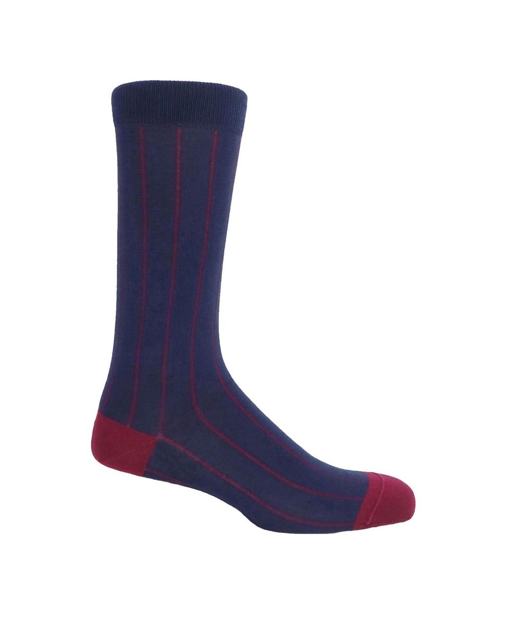 Peper Harow - Made in England Blue Pin Stripe Socks Seven Pack for men