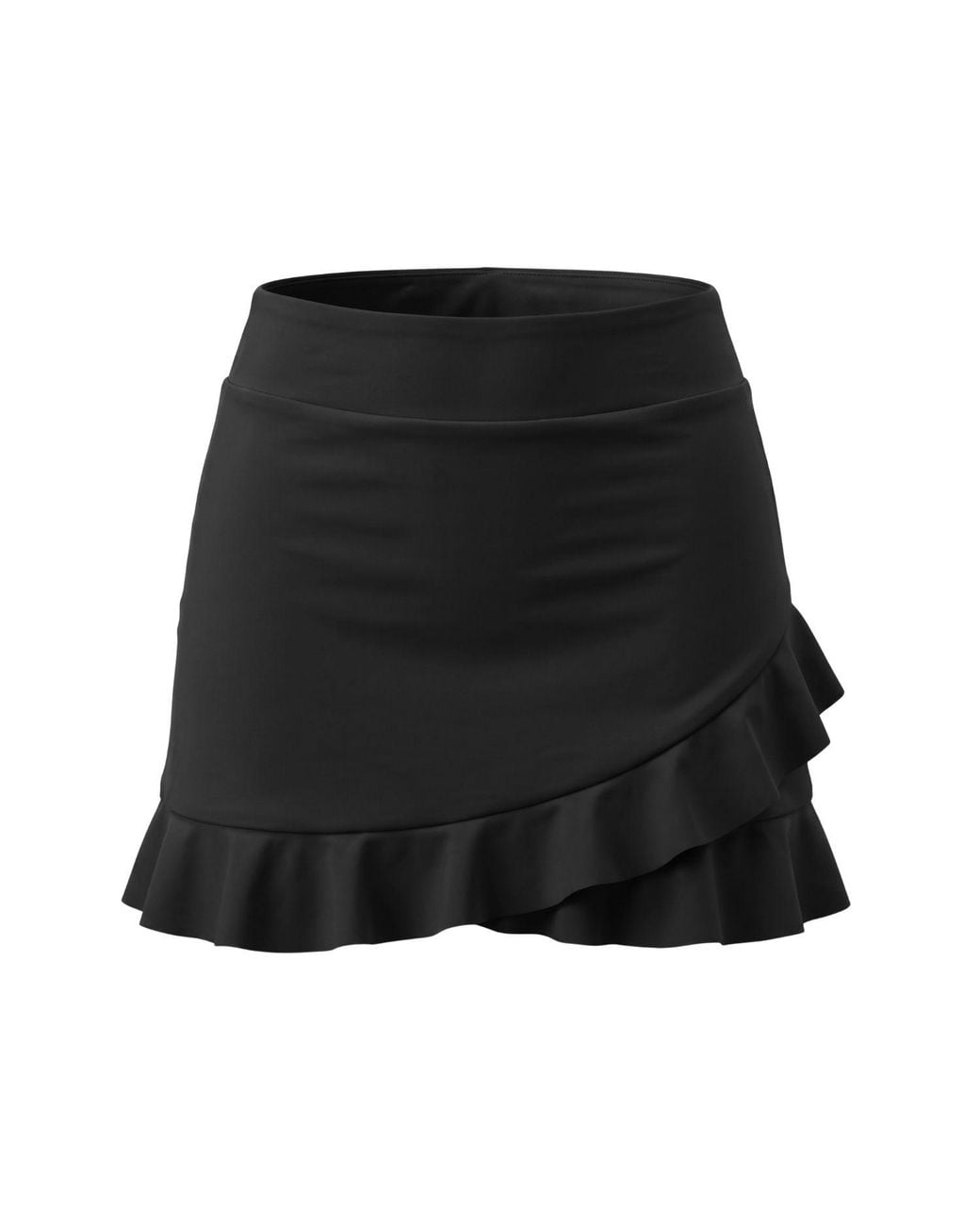 Lime Ricki Swimwear Black Ruffle Skirt W/ Bottoms