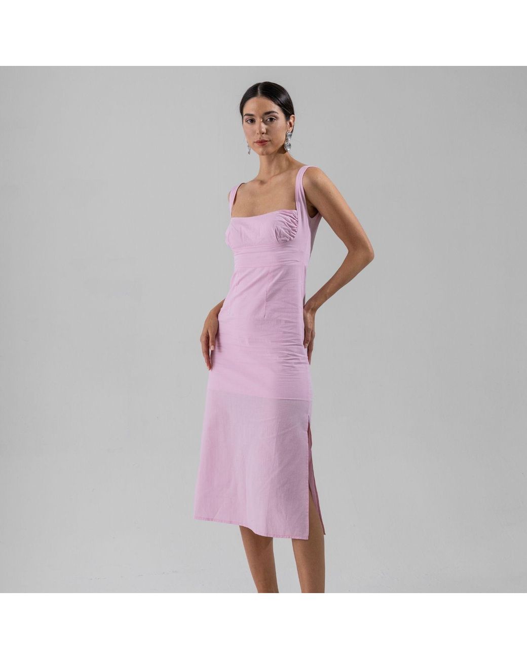 Thisisu Collection Pink Audrey Midi Dress