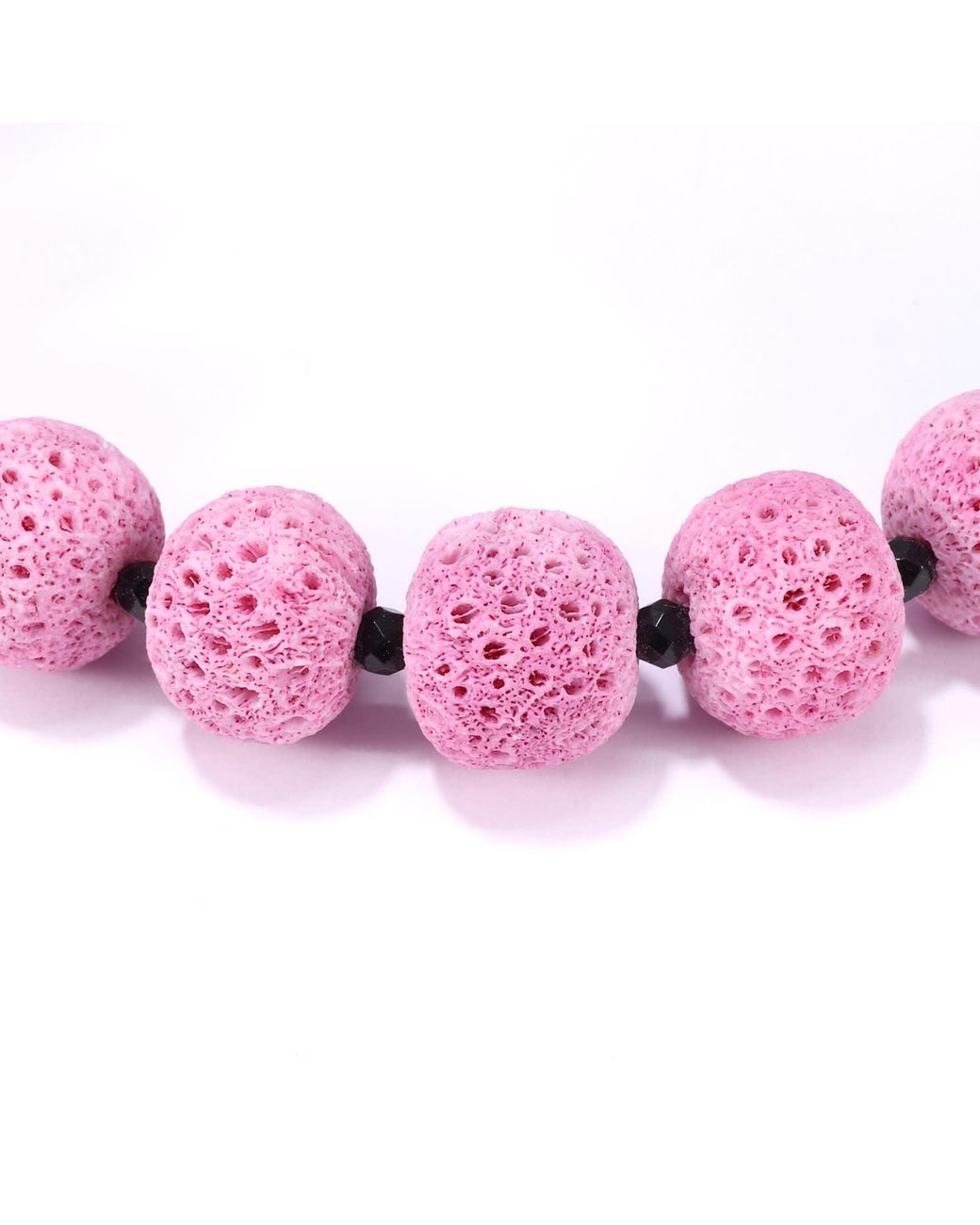 Mineralgems•Studio Pink Madrepora Coral Necklace With Rose