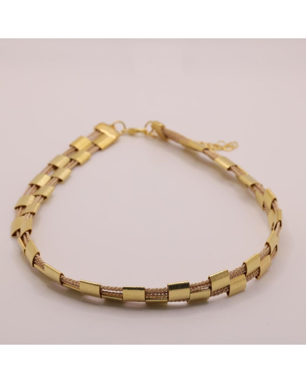 Nart Nature Making Art Metallic The Chain Buriti Natural Fiber Necklace