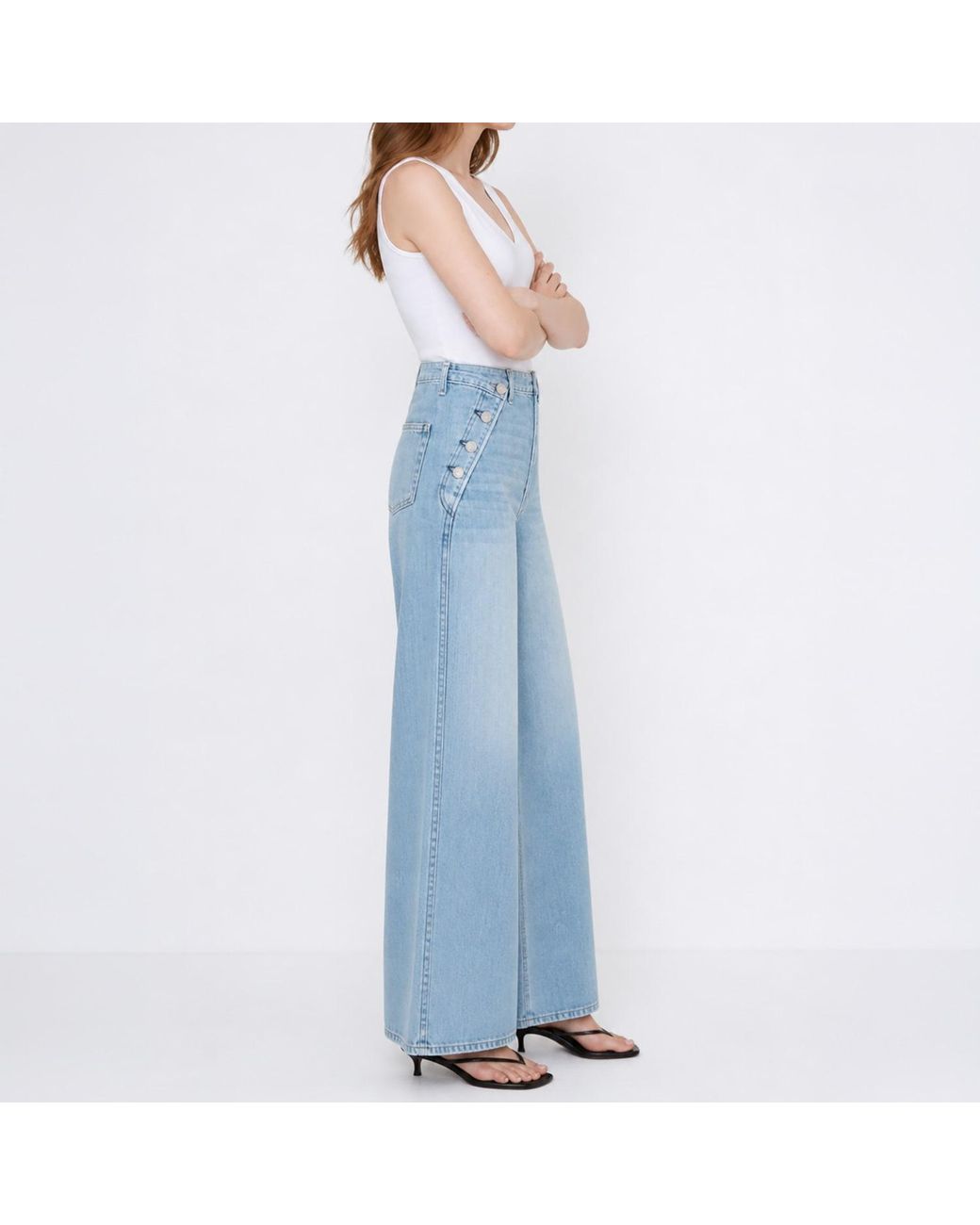 NOEND Blue Dina High Waisted Wide Leg Jeans