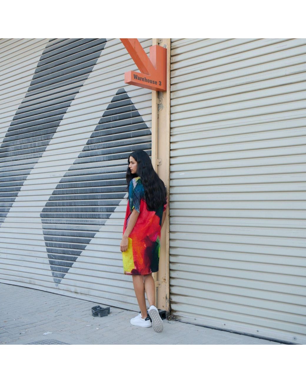 DHARA SHETH DUBAI Red Enigma Abstract Printed Short Kaftan Dress