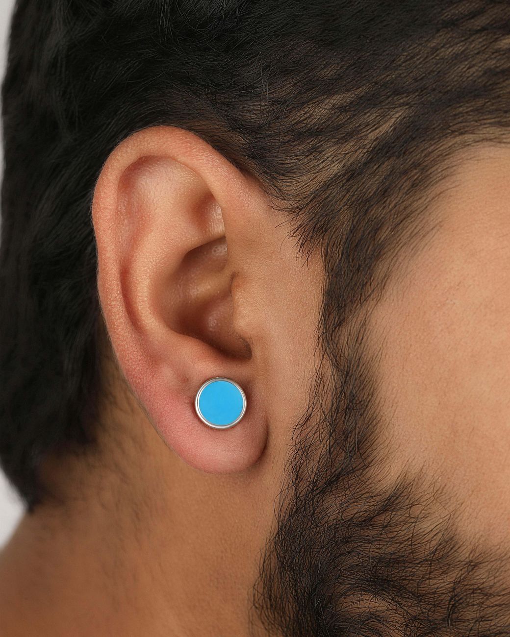 The Jewelz Blue Sterling Studs for men
