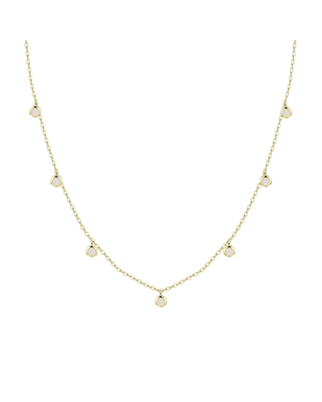 KAMARIA Metallic Opal Dew Drops Reversible Layering Necklace