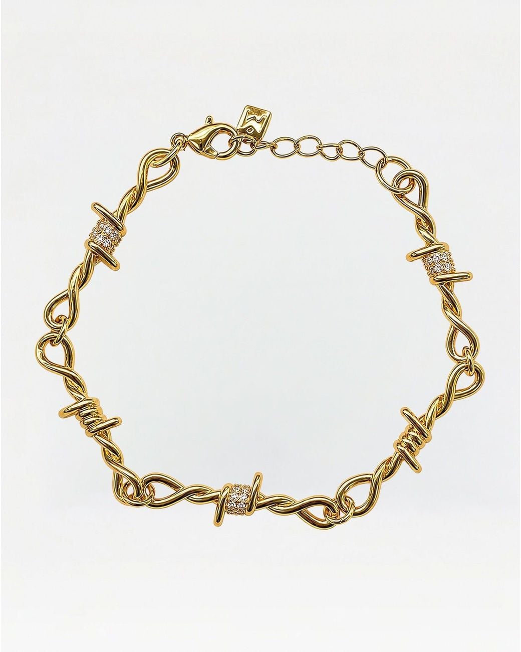 The M Jewelers Metallic The Iced Out Barbwire Bracelet