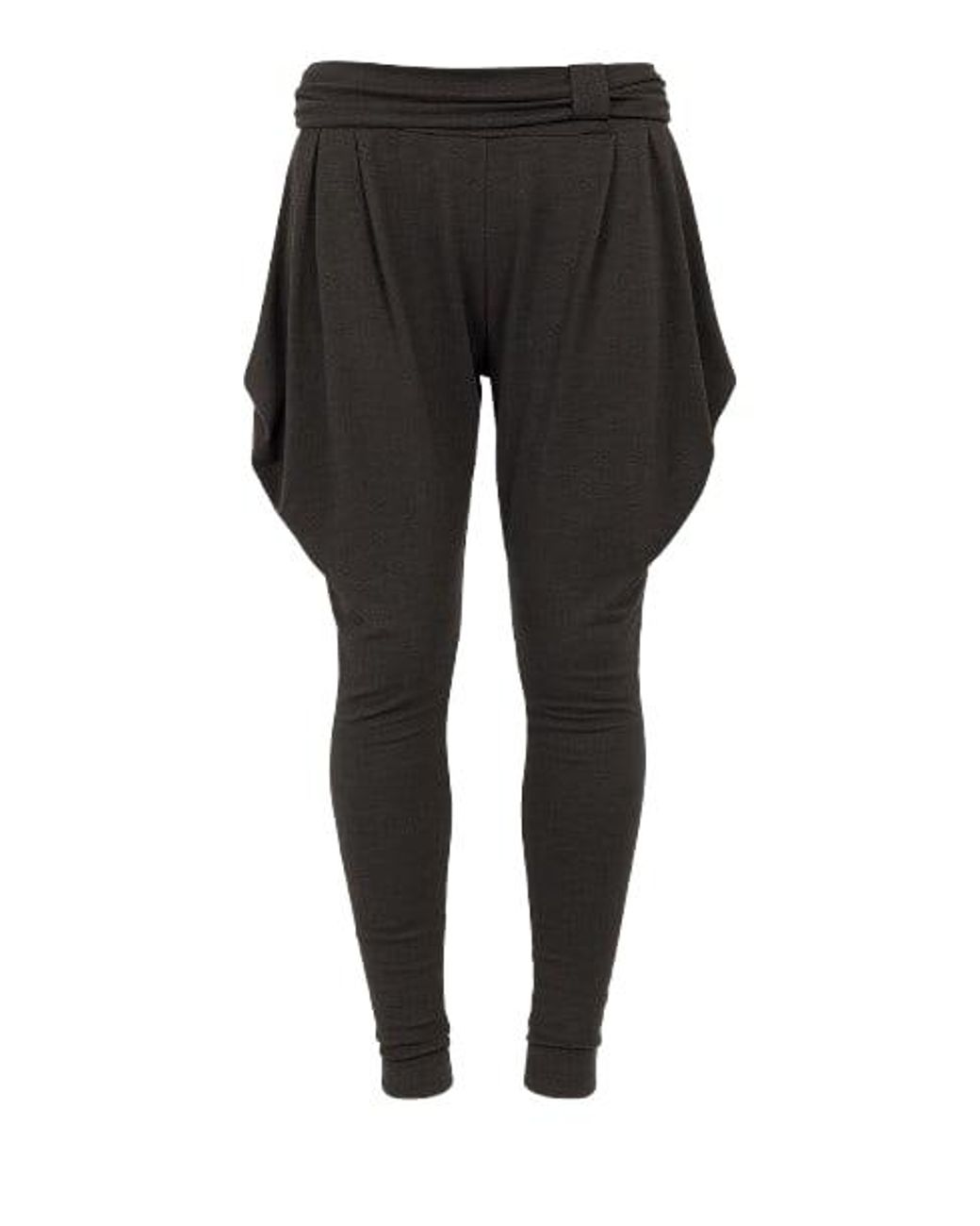 Conquista Black Jersey Harem Style Pants With Pockets