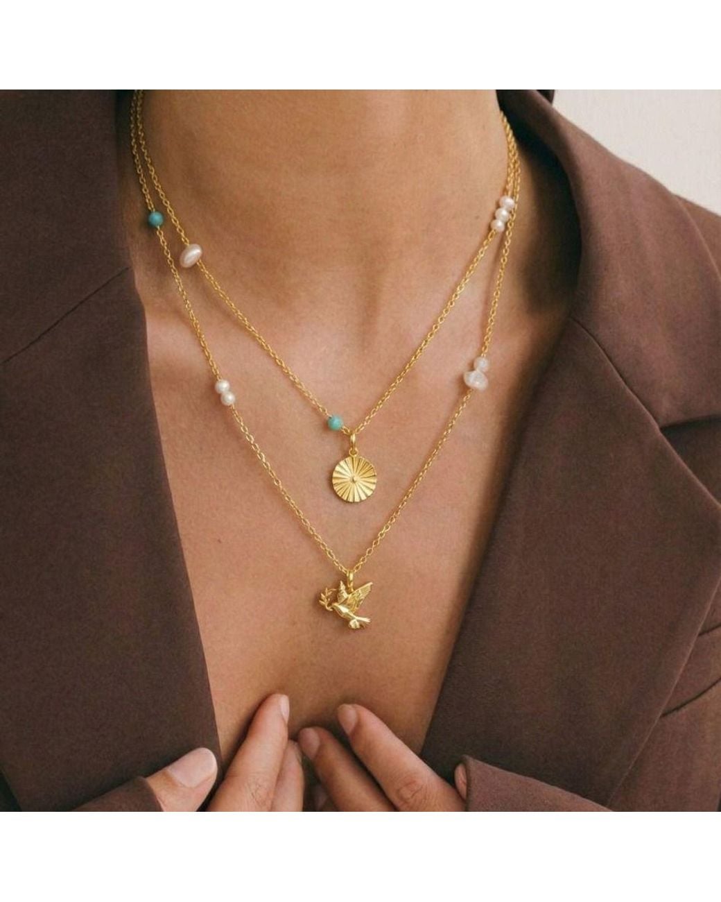 With Love Darling Metallic Peace Gaia Necklace