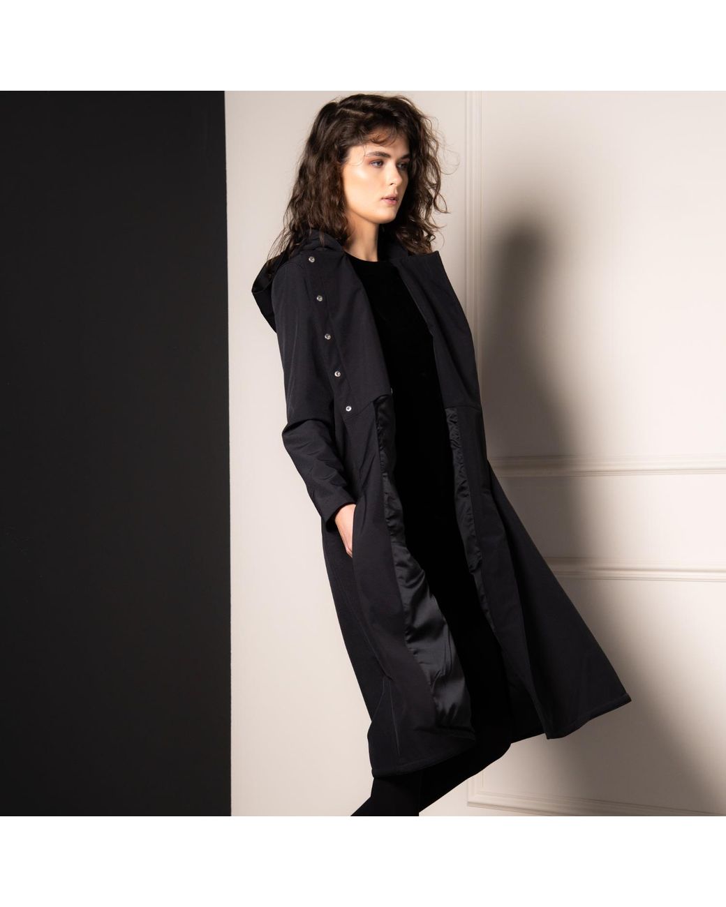 RainSisters Black Short Waterproof Coat