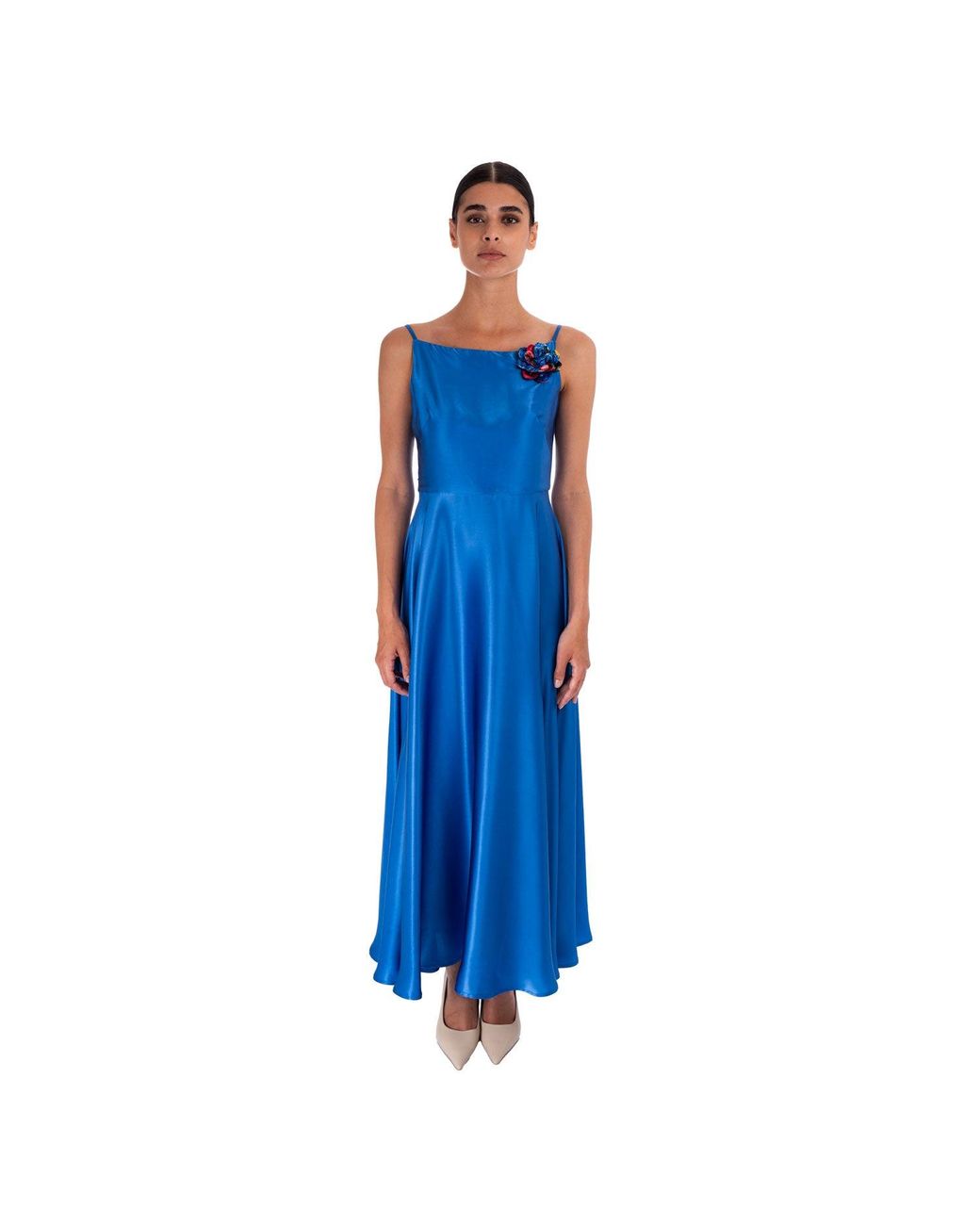 Sofia Tsereteli Blue The Rarefied Silk Gown With Scarf