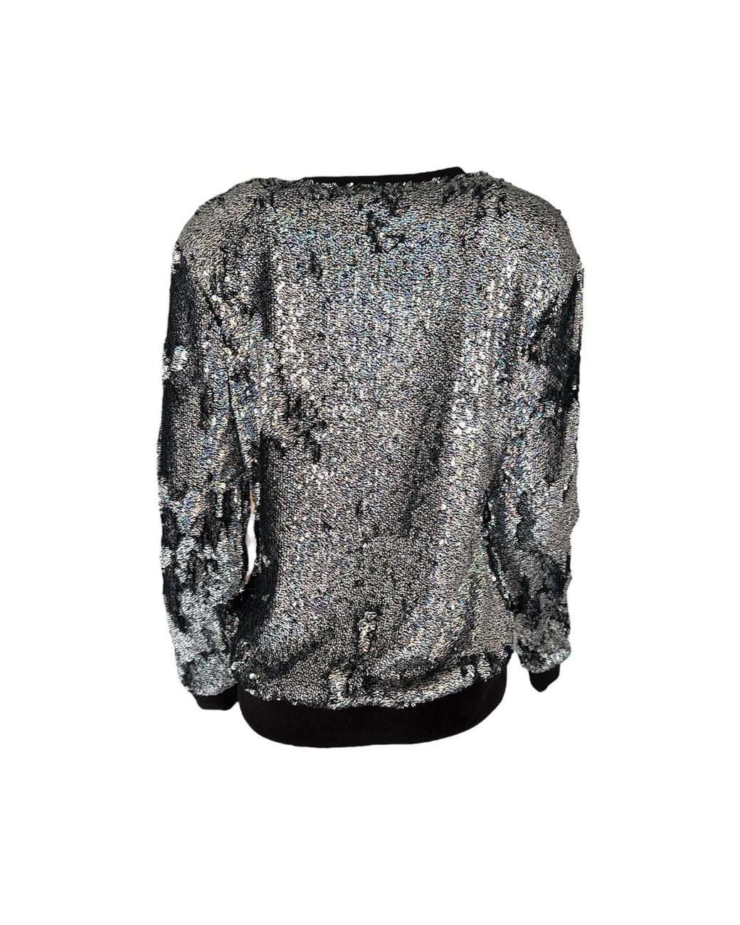 Any Old Iron Black Holographic Glitter Forever Sequin Sweatshirt