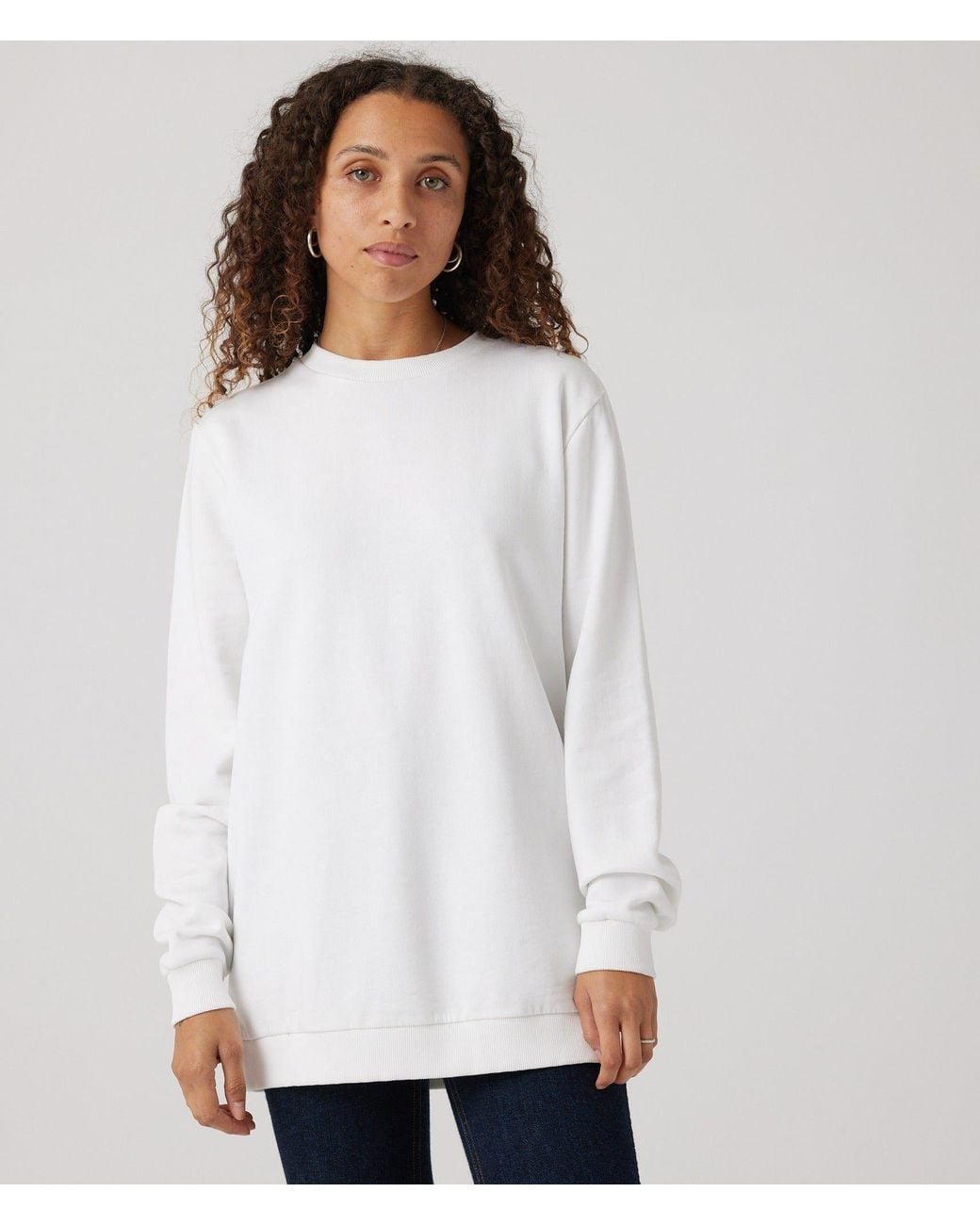 Known Supply White 100% Organic Cotton Sweatshirt