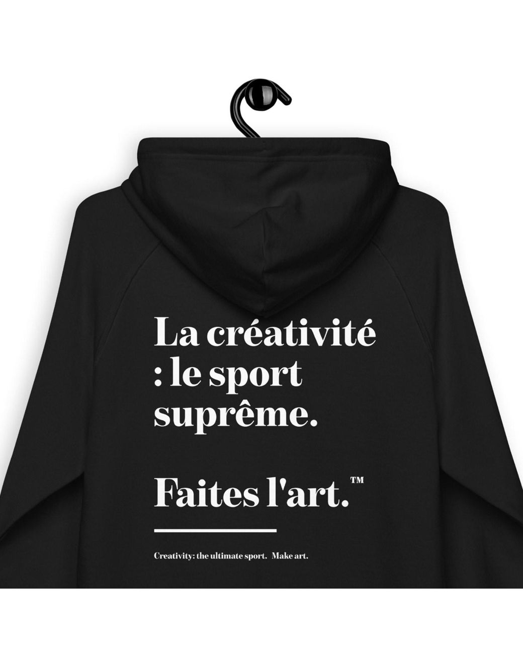 Anchor and Crew Black Make Art Creative Standard Organic Cotton Hoodie