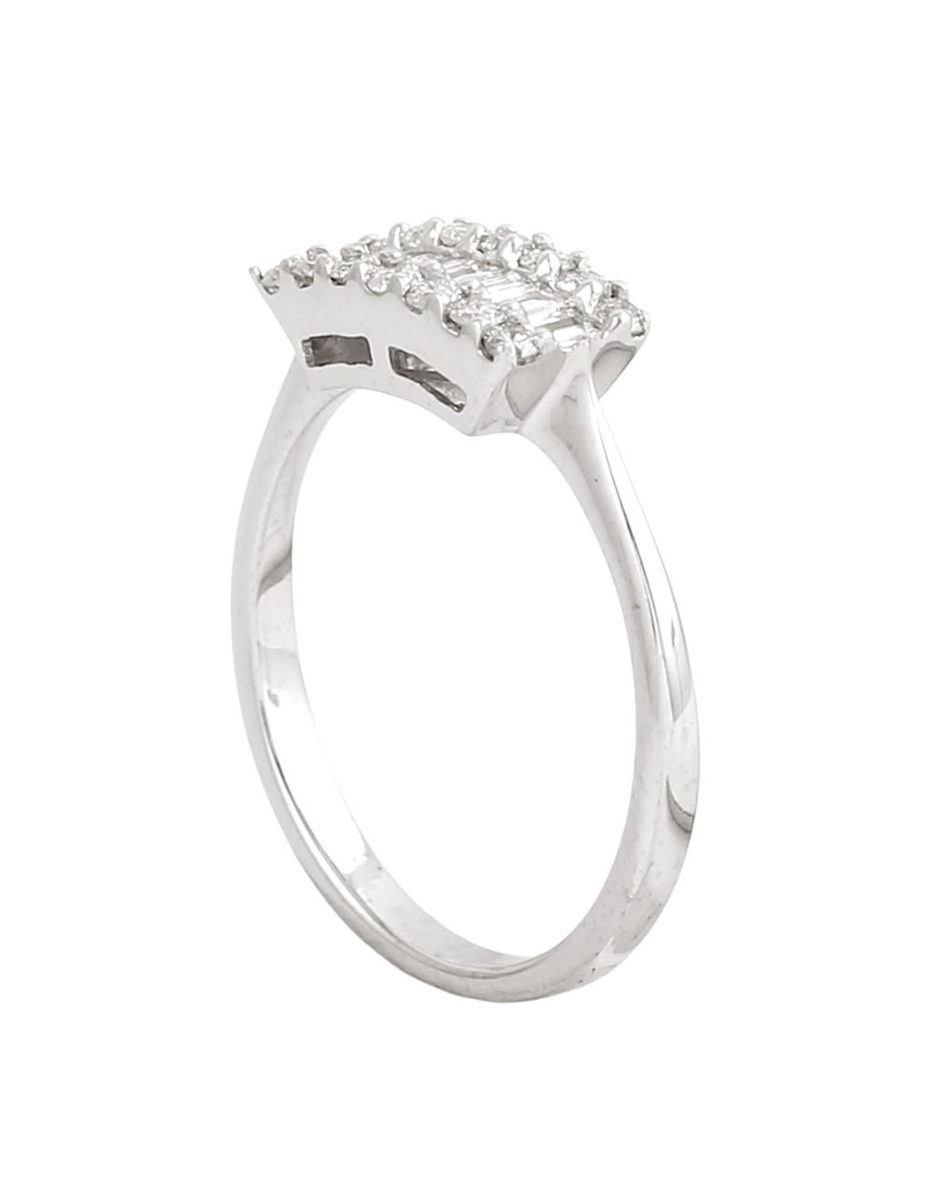 Artisan Metallic Baguette Diamond Cluster Ring