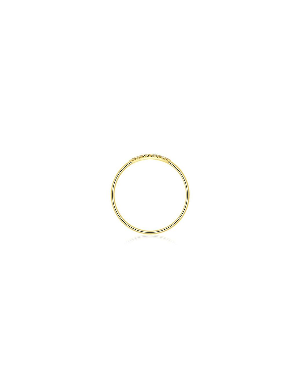 Genevieve Collection Metallic 18K Eyelash Shape Diamond Ring