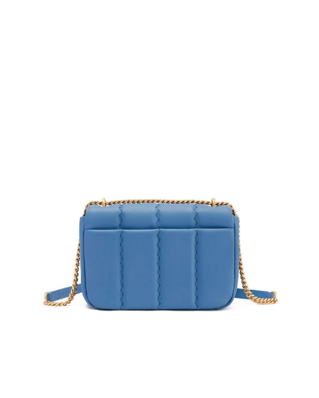 Orange Cube Blue Square Stitch Flap Bag