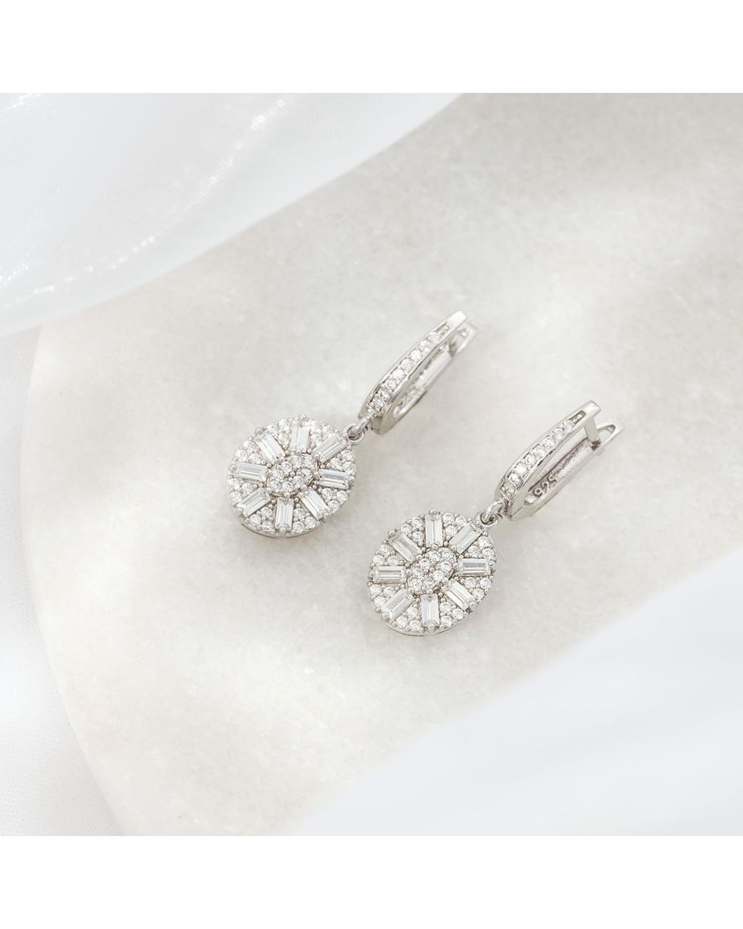 Ballinger Jewellery Metallic Uptown Oval Drop Earrings