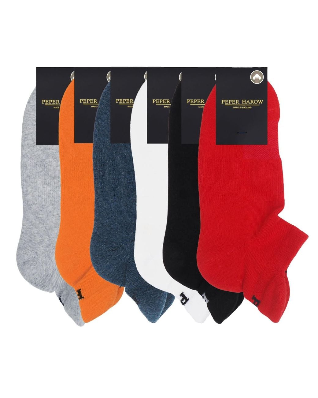 Peper Harow - Made in England Blue Sport Trainer Sock Bundle – Organic for men