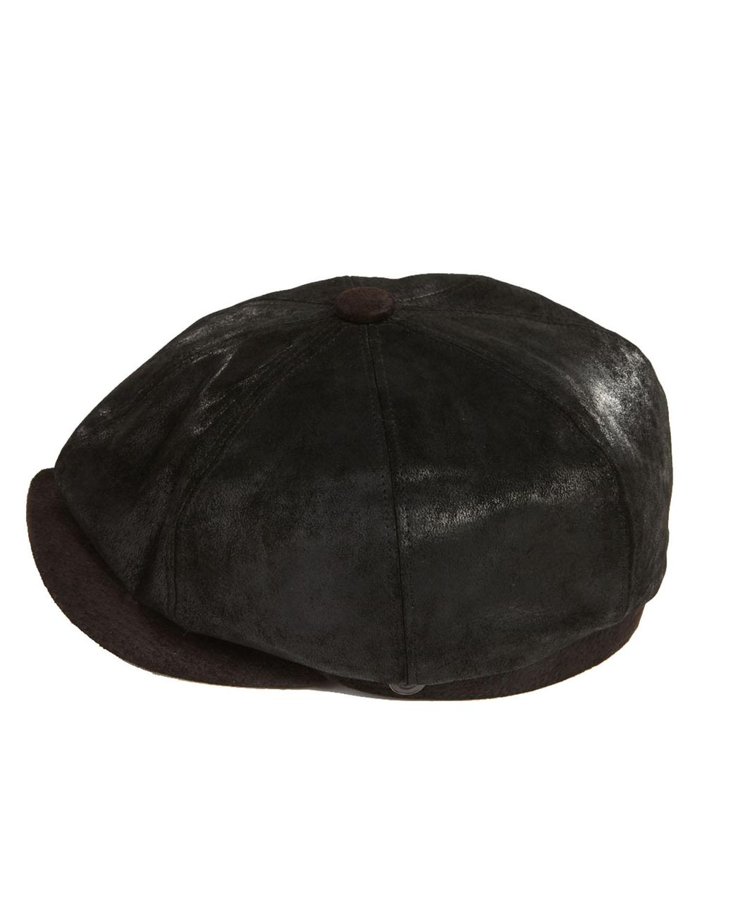 Dasmarca Hats Black Oliver Leather Bakerboy Newsboy Peaky Cap For for men