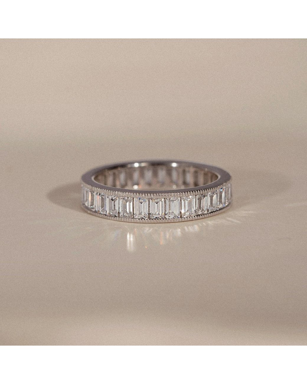 Diamonbliss Metallic Marilyn Monroe Baguette Eternity Ring