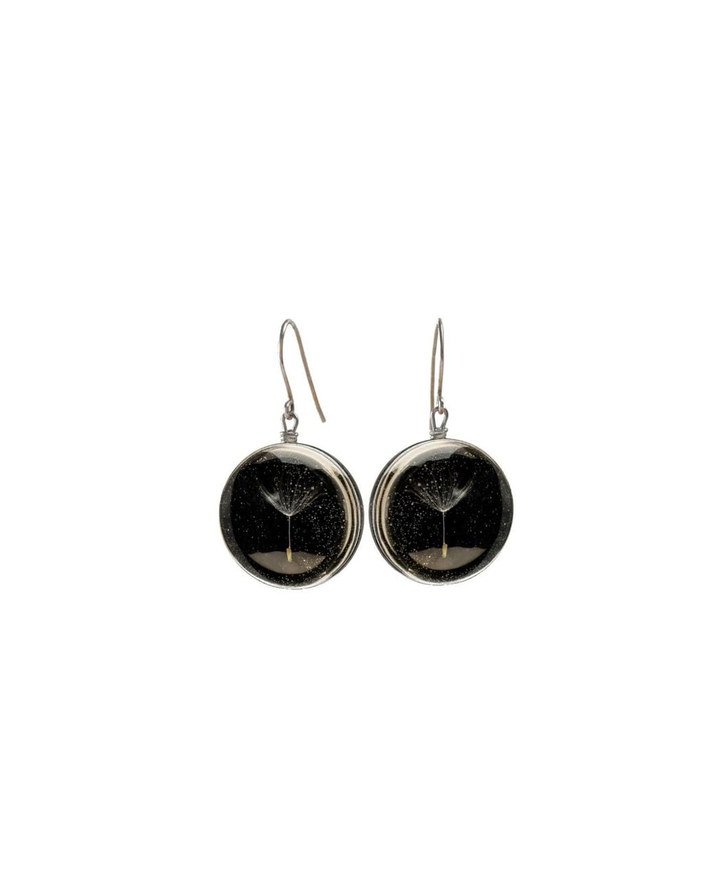 Laura Daili Black Glass Earrings