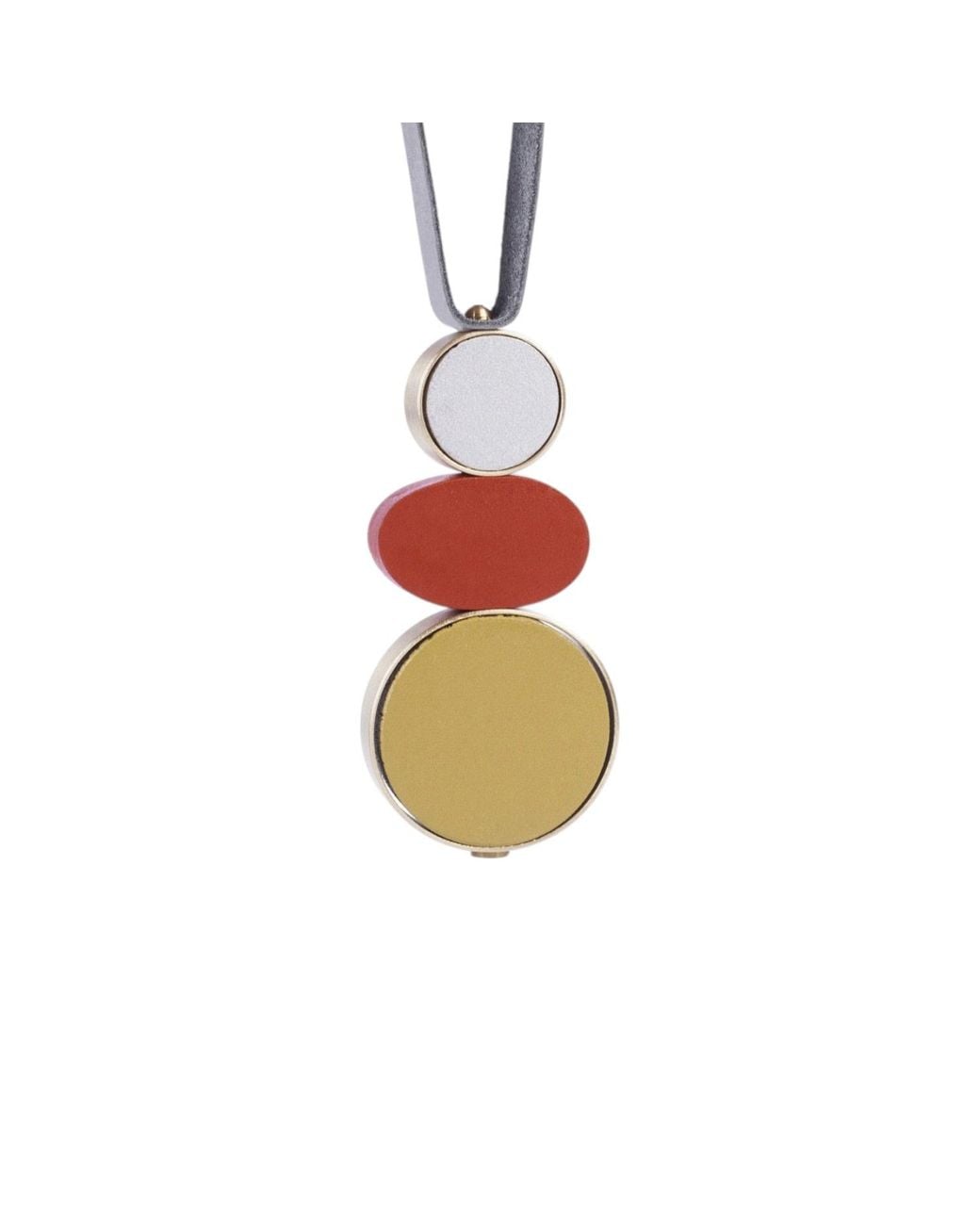 Svetlana Vukov Red Brick Elipse Necklace