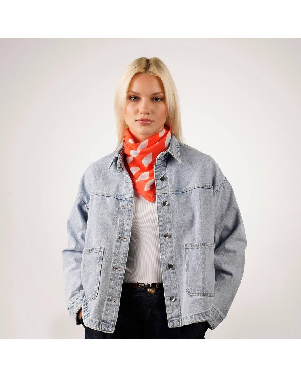 Folie Living Red All Eyes On Me Cotton Scarf Small
