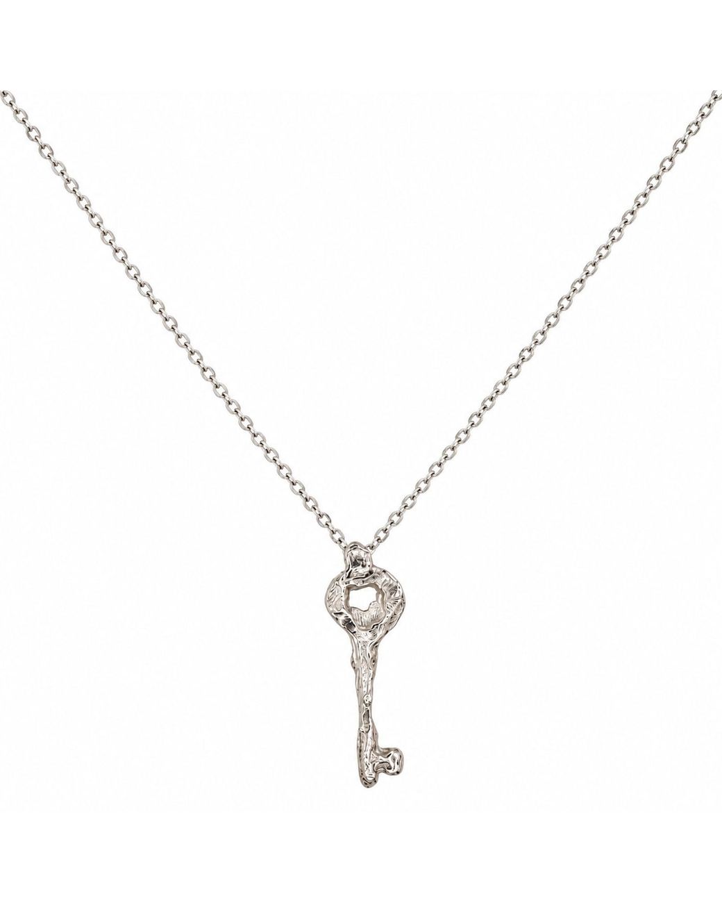 De Roms Metallic The Unfolding Molten Large Key Necklace