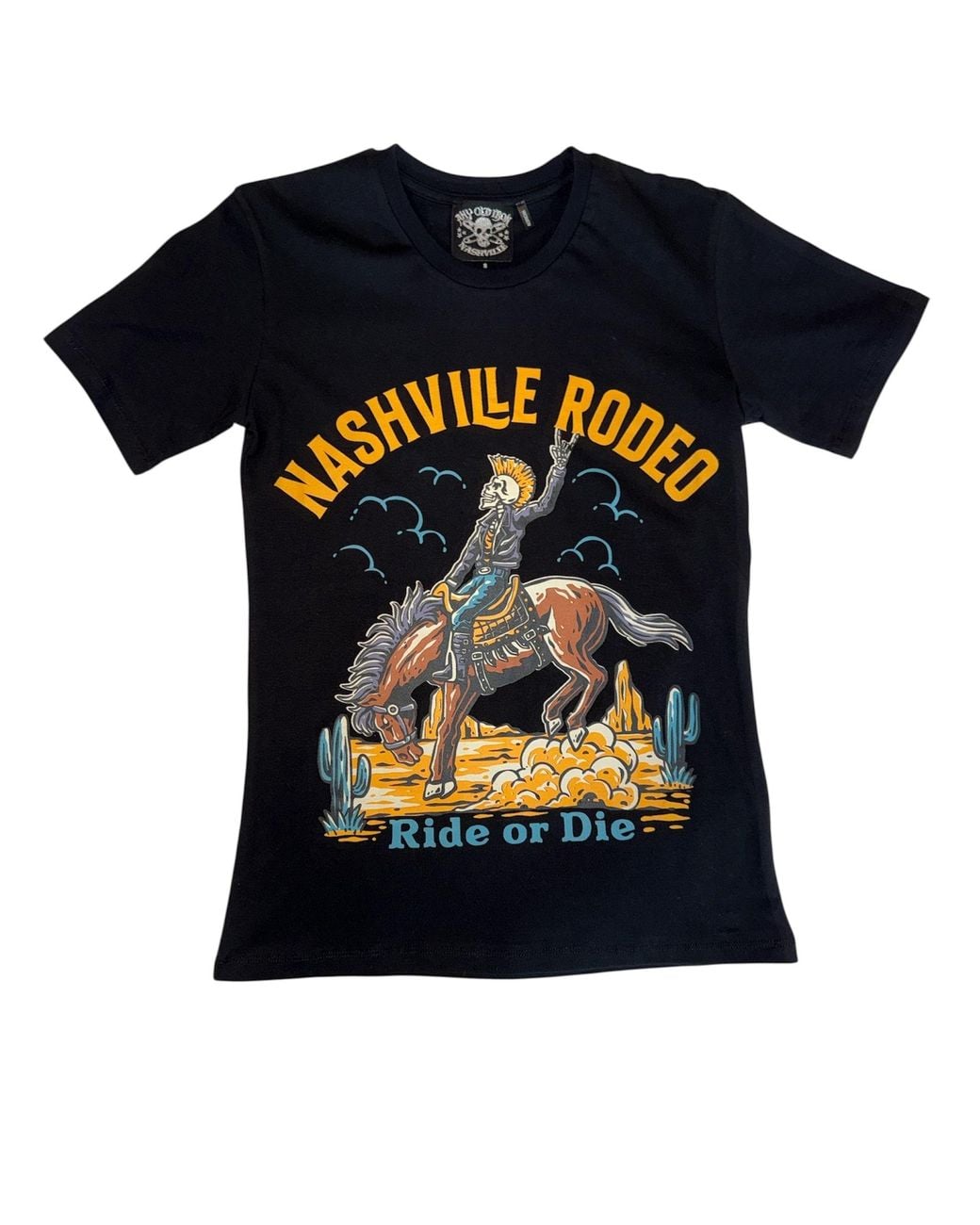 Any Old Iron Black Nashville Rodeo Cotton T-Shirt