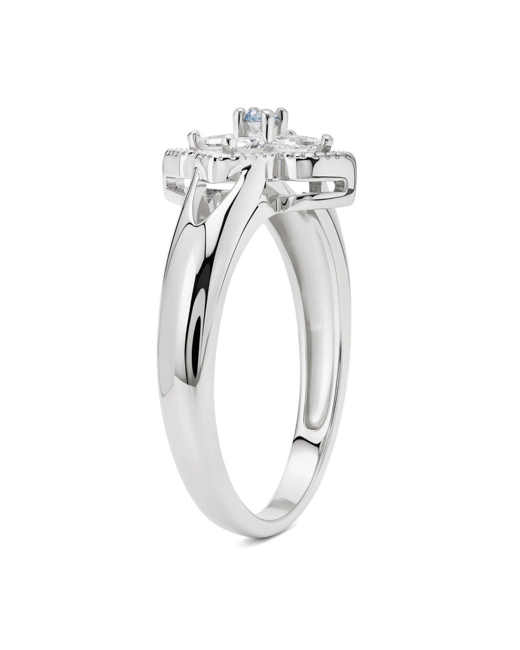 Kylie Harper Metallic London Clover Statement Ring
